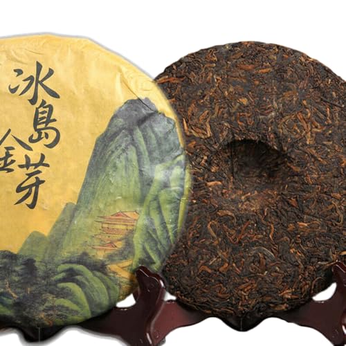 Thé Pu'er artisanal d'exception Islande Golden Buds cuits 357g vieux thé noir