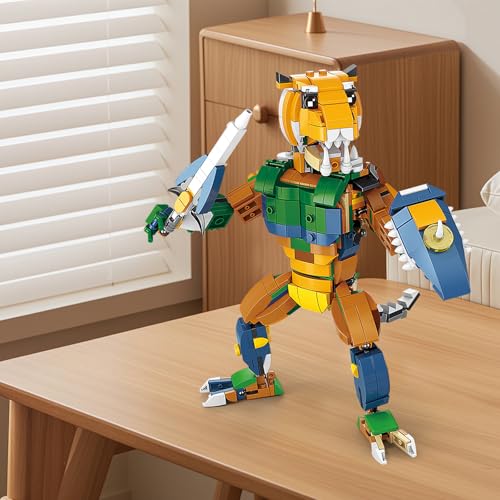 Image of HIGH GODO Creator 3 in 1 Animals Building Set, Owl, Shark, Crocodle, Tiger to Animal Model Toys, Collectible Gifts for Teens Adults 14+ (1084 PCS)