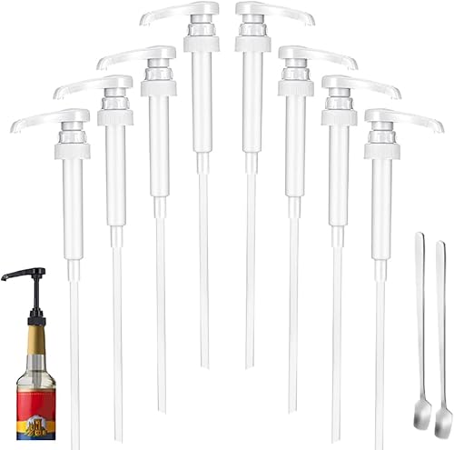 Miniatura 17 de 12 paquetes de dispensador de bomba de jarabe de café, se adapta a botellas de jarabe saborizante de café de 25.4 onzas, sin goteo, ideal