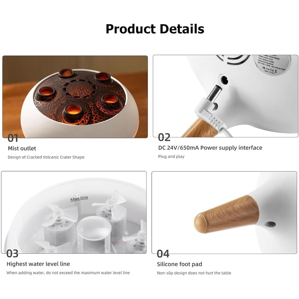 Diffusore di Oli Essenziali Umidificatore d'Aria Dinamico Medusa Diffusore di Aromi da 250 Ml con 7 Luci A LED, Telecomando, Spegnimento Automatico E Timer, per Camera da Letto, Ufficio, Yoga