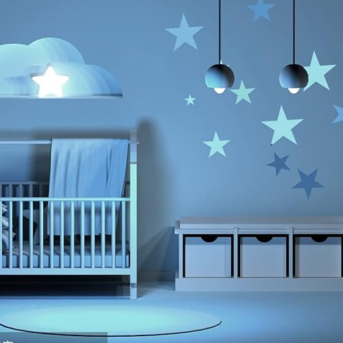 Miniatura 8 de Abnaok Plantillas de estrellas – 16 plantillas de plástico de estrella de 5 puntos para pintar en pared, ventana y manualidades de bricolaje