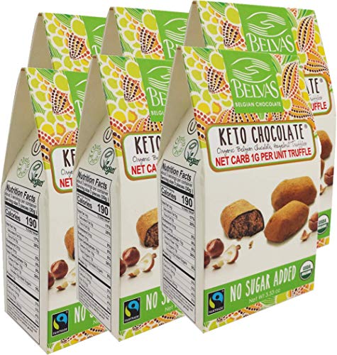 Belvas Keto Chocolate Hazelnut Truffles, 6/3.53 oz -- Made in Belgium