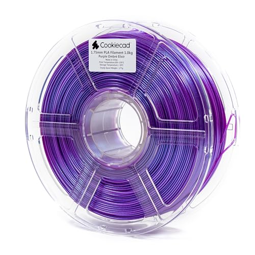 Image of Cookiecad PLA Filament 1.75mm 1kg Iridescent Rainbow 3D Printer Filament - Purple Ombre Elixir PLA