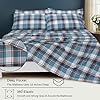 RUVANTI Flannel Sheets Queen Size 6 Pcs - 100% Cotton Double Brushed Bed Sheets, Deep Pockets 16 Inches Queen Sheet Set, All Seasons Breathable, Extra Soft & Comfy, Dynasty