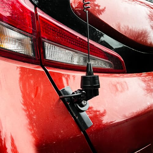 Image of Nagoya RB-700N Heavy Duty Universal NMO Lip Mount for Trucks, Hatchbacks, SUVs, and Cars (Multi Axis Adjustable); Includes 20' of RG-58A /U Cable with a PL-259 Connector (Includes Rain Cap)
