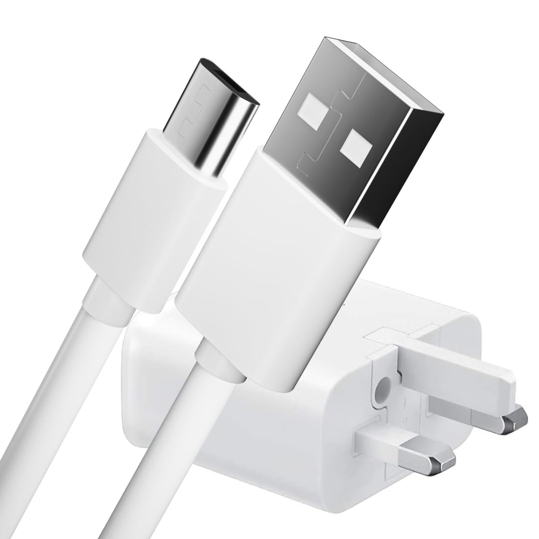 Wall Charger Charging Cable Power Cord Wire for Ring keypad 2nd Gen,Ring Video Doorbell 2/3/3 Plus/4, Doorbell Pro/Plus and Camera Battery & More Replacement Charging Power Cord (3.3ft White)