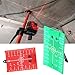 FocLoc 2 Pack Laser Targets Magnetic Floor Laser Target Plate Stand Point Card for Laser Level Cross Line Laser leveler Beam Tool Drop Ceiling Floor ADAS Calibration Green Red Enhancing Visibility