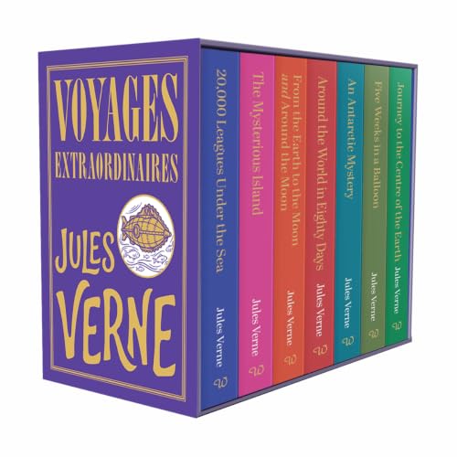 Image of Voyages Extraordinaires by Jules Verne: Collection of 7 Boxed Set (Journey to the Center of the Earth, Around the World in 80 Days, 20,000 Leagues Under the Sea & More)