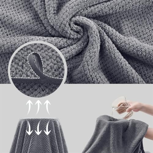 Drap de bain en microfibre argenté doux et léger style grand hôtel