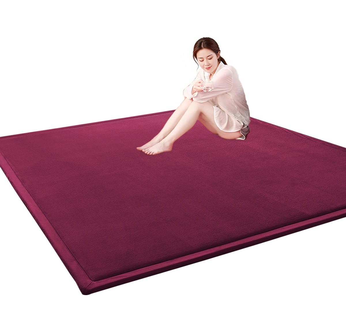 Tapis de jeu en mousse de qualité supérieure, tatami en velours de corail doux et dense