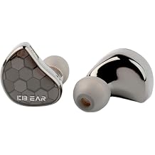 keephifi KBEAR Xuanwu in Ear Monitor IEM Earphone for Musician Singer Audiophile, Metal Cavity Earbuds with Detachable 2Pin OFC Silver Plated Cable Wired Headphones Gun, No Mic