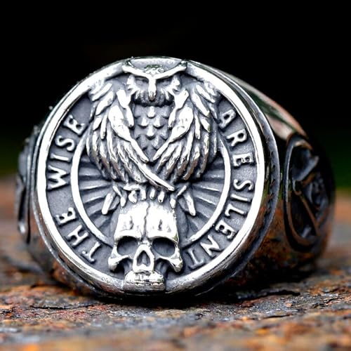 Image of 2023 Skull Ring Cool Evil Death Punk Rock Stainless Steel Rings Aly Style Jewelry