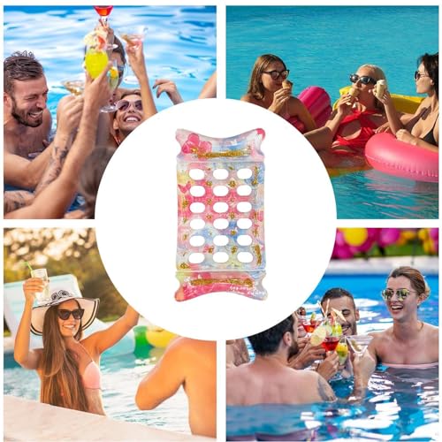 Flotteur de piscine gonflable pliable avec grand appui-tête ergonomique
