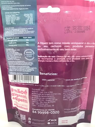 DIPETTI Filé Dipetti Carne Desidratada - Petisco Natural Para Cães 85G