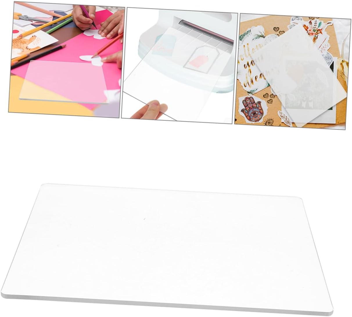 VILLCASE Acrylic Embossing Machine Backing Plate Cutting Pad Die Cutting Replacement for Scrapbooking Embossing Machine