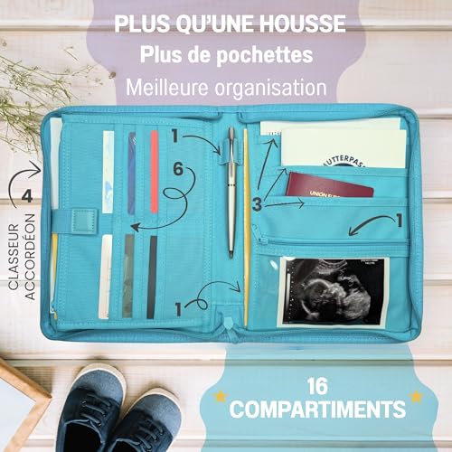 Protège carnet de santé bébé pour sécuriser vos documents médicaux et de voyage - 4