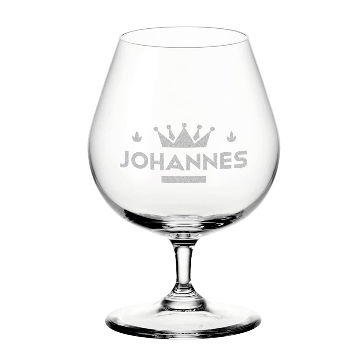 polar-effekt Leonardo Cognacschwenker mit Wunschmotiv graviert - Cognacglas personalisiert spülmaschinengeeignet - Scotch, Whisky, Bourbon - Geburtstagsgeschenk - Motiv Große Krone