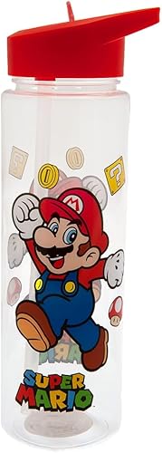 Super Mario Botella de plástico de salto, multicolor, talla única