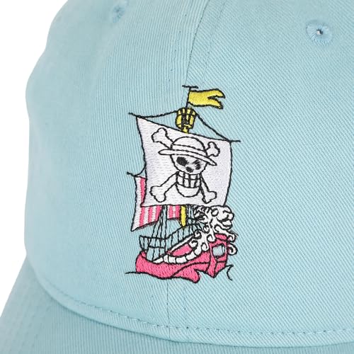 Image of Bioworld One Piece (Animated) Going Merry Embroidery Cotton Twill B23 Dad Hat Unstructured Baseball Cap