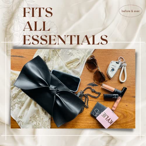 Before & Ever Oversized Wristlet Clutch Purses - Womens Evening Purse - Little Black Crossbody Bags For Women - Women's Crossbody Handbags - Vegan Leather Envelope Hand Bag Wrist Wallet Purse #TOP2