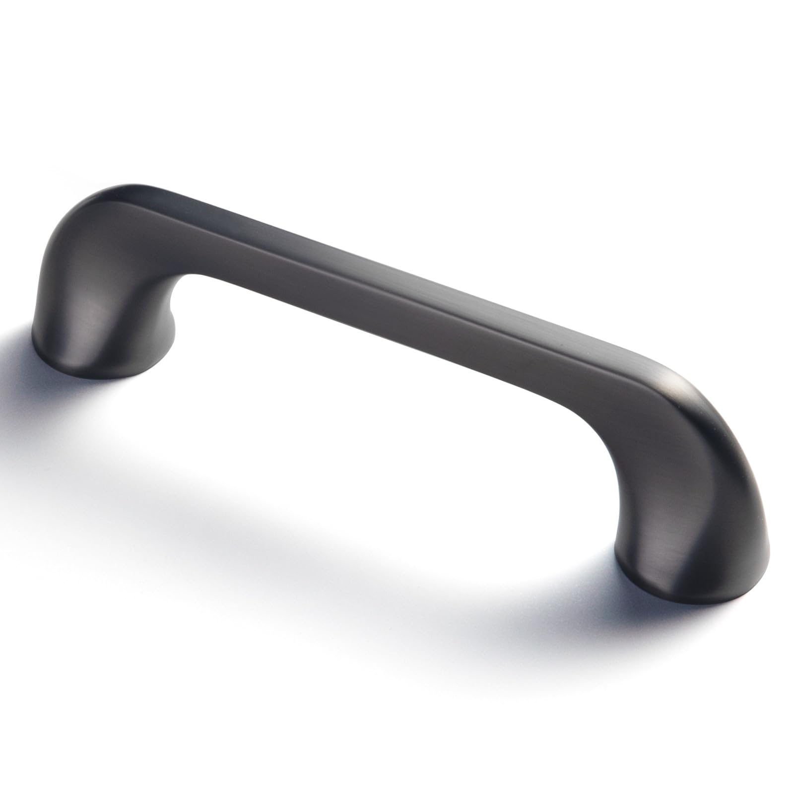 Goo-Ki 6 Pack Elegance Series Brushed Grey Cabinet Handles - Modern and Versatile Hardware for Cabinets and Drawers, 3 3/4 Inches Center to Center