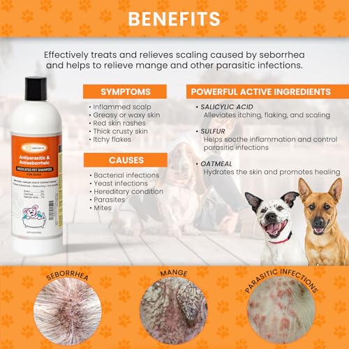 Healthy Paw Life Antiparasitic & Antiseborrheic Dog Shampoo (16 oz)