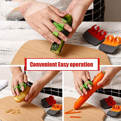 2 Pcs Hand Vegetable Peeler Palm Peeler Finger Grips Comfortable To Peel Potato & Carrot & Cucumber #TOP4