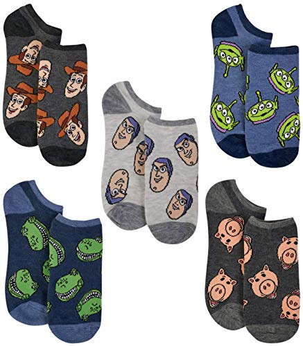 Toy Story Tossed Faces 5-pack Adult No Show Socks