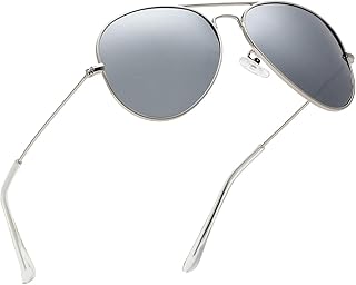 نظارة شمس افياتور مستقطبة عسكرية فاخرة باطار معدني وتصميم فريد للرجال والنساء، حماية من الاشعة فوق البنفسجية بنسبة 100%، بني