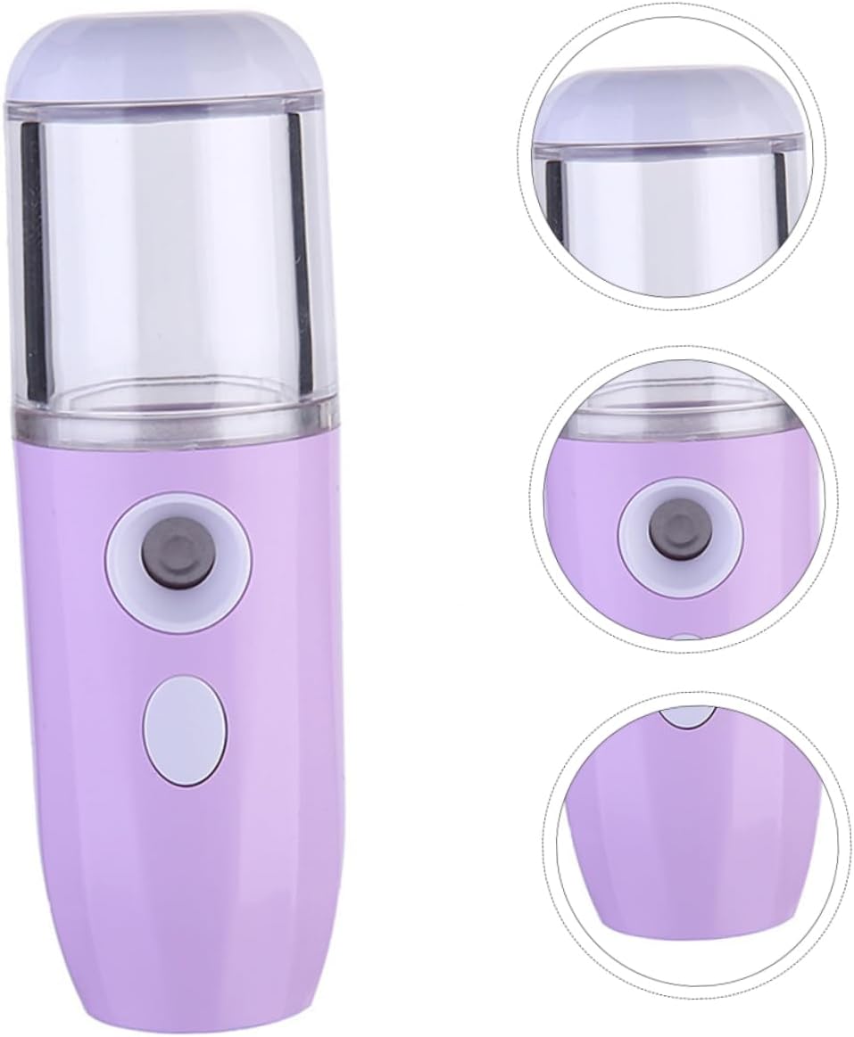 Portable Nano Facial Steamer with Water Tank USB Rechargeable Face Mister for Deep Moisturizing and Skin Hydration Handy Compact Face Humidifier for Daily Skincare Use