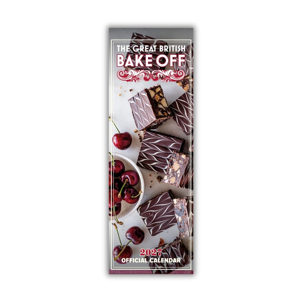 The Great British Bake Off 2027 Slim Wall Calendar Official Licensed TV Show Calendar, Slim Format, Monthly Layout, Iconic Bake Off Moments & Baking Inspiration, Gift for Bake Off Fans