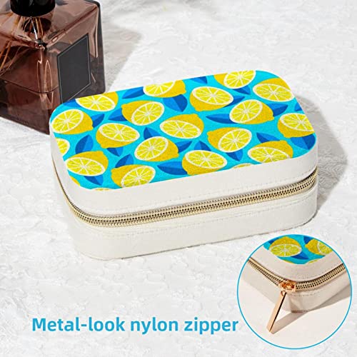 Boîte à bijoux de voyage motif citron jaune pour vos vacances et déplacements - 7