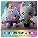 Gabby's Dollhouse Sleepy Time Pandy Paws Plush Toy, 13-Inch Stuffed Animal with Light-Up Cheeks, Kids Toys for Girls & Boys Ages 3+
