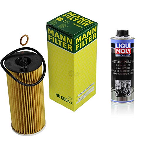 MANN-FILTER Ölfilter HU 6004 x + 2427 Pro-Line Motorspülung