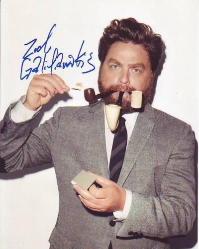 zach galifianakis dipping tobacco signed autographed photo at Amazon's Entertainment Collectibles Store The Hangover' star Zach Galifianakis
