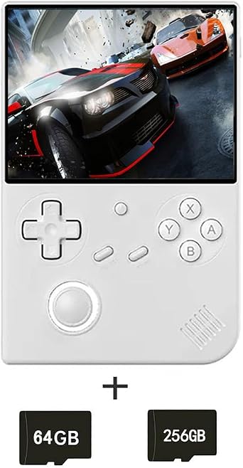 ANBERNIC RG40XXV Portable Game Console, Linux System, 4.0 Inch, Retro Game Console, WIFI/Bluetooth 4.2, Japanese Compatible, RGB Joystick, 3200mAh, 256GB, White