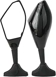 Par Retrovisor Esportivo com Pisca LED Integrado Preto para Motos Carenadas Universal – Base Ajustável