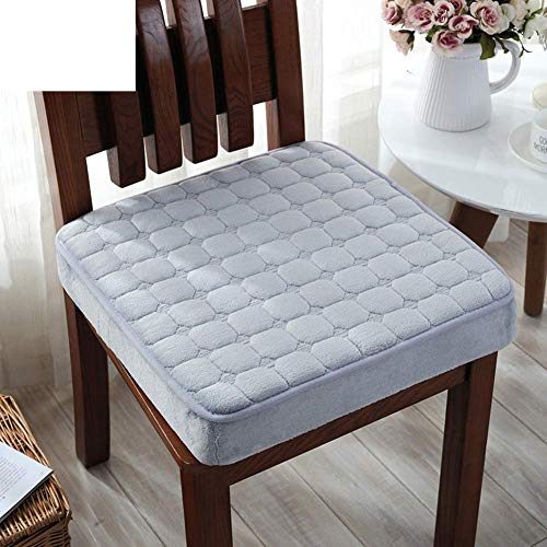 Cojín de asiento grueso de espuma viscoelástica, cojín ortopédico para personas mayores, funda de felpa antideslizante para silla de ruedas de cocina, coche, lavable