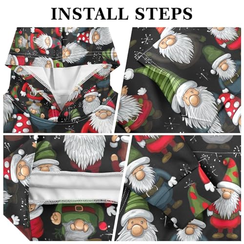 Kids Hoodies Sweaters Christmas Xmas Gnome Dwarfs Hooded Sweatshirts with Big Pockets for Boys Girls B04004443