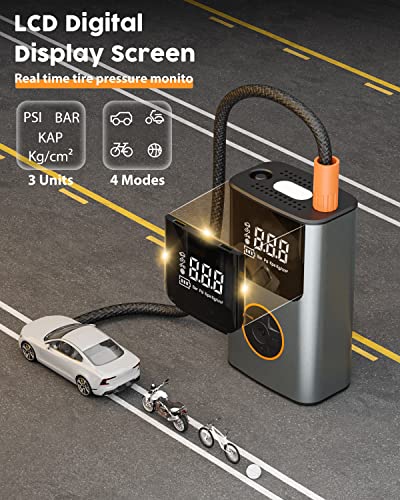 Tgbox Tire Inflator Portable Air Compressor, 150 Psi Fast Inflation & Cordless, Air Pump For Car Tires With Rechargeable Battery, Bike Pump For Car, Bicycle, Motorcycles, Ball #TOP2
