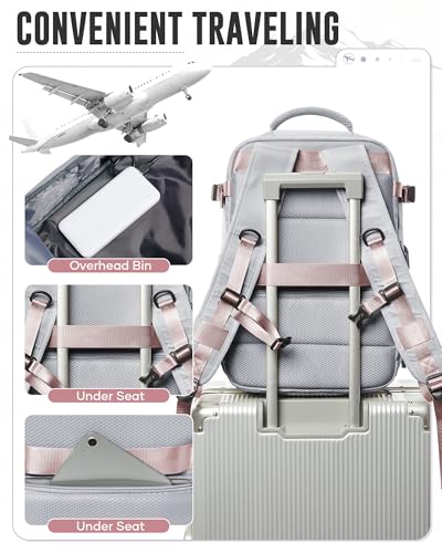 Image of Vacuum Backpack with Pump for Women Men, Compression Backpack for Travel, Vacpack for School Business Trip, Lightweight Airback Backpacks with Vacuum Seal, Carry On Bag for Airport( Gray Large)