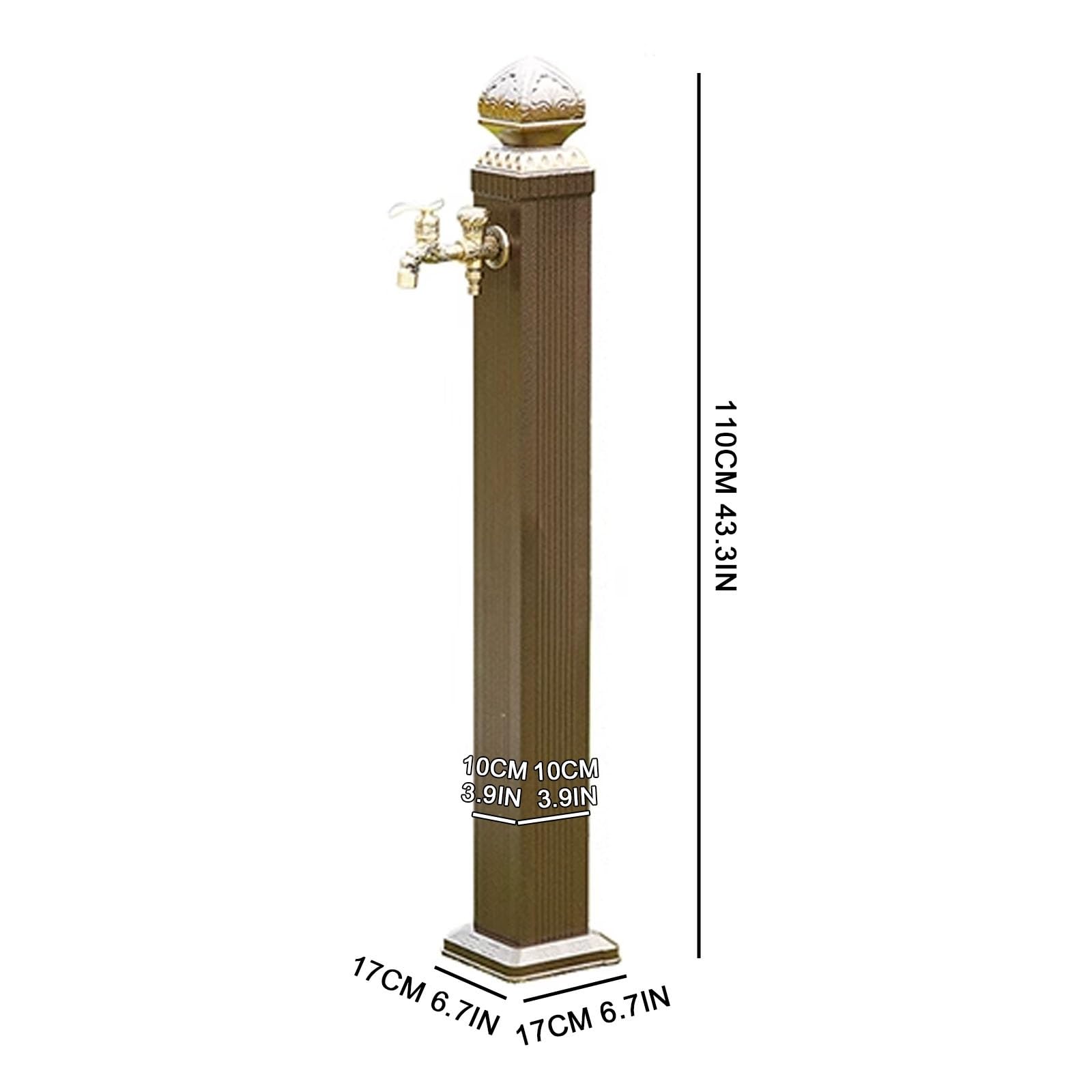 Soporte de Manguera de Jardín Independiente, Grifo de Columna para Exterior, Hidrante contra Incendios a Prueba de Heladas, Adecuado para Lavado y Riego de Automóviles(110cm/43.3in)
