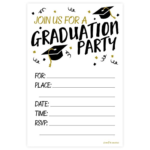 Graduation Party Fill In Invitations with Envelopes (20 Count)