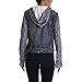 Free People Womens Knit Sleeve Distressed Denim Jacket Blue M