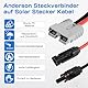 ASOFTY Solar Stecker auf 50A Anderson Stecker Kabel 100cm, 12AWG 600V Anderson Steckverbinder auf Solar Stecker Kabel, Solar Stecker Verlängerungskabel für Solarenergiesystem