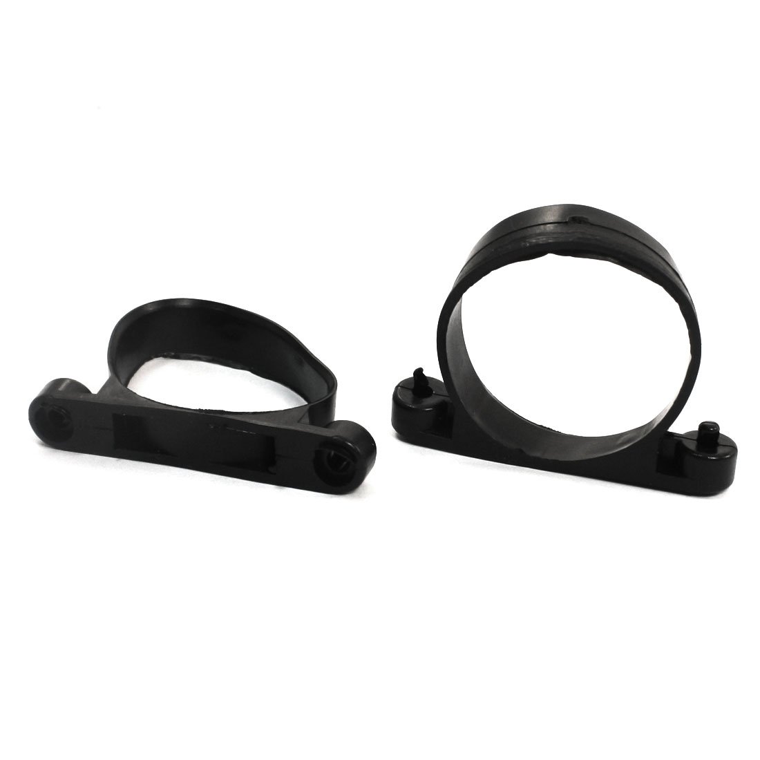 Aexit 40mm Dia Electrical equipment Plastic Motor Mounting Bracket Fixing Support Stand Black 2 Pcs