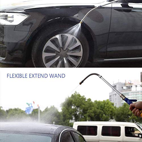 Buyplus High Pressure Power Washer Wand - 39'' Extendable Flexible Hydro Jet Car Hose Attachment,Deep Washing Sprayer,Window Glass Cleaner Tool Nozzle,Garden Water Gun,Foam Cannon,Brush,2 Tips