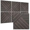 TO-TH Acoustic Wall Panels,6 Pack Total Size 72 x 48 Inches,Self-Adhesive Decorative Acoustic Panels for Wall and Ceiling,3D UV Printing with Wood Look,Rustic Walnut