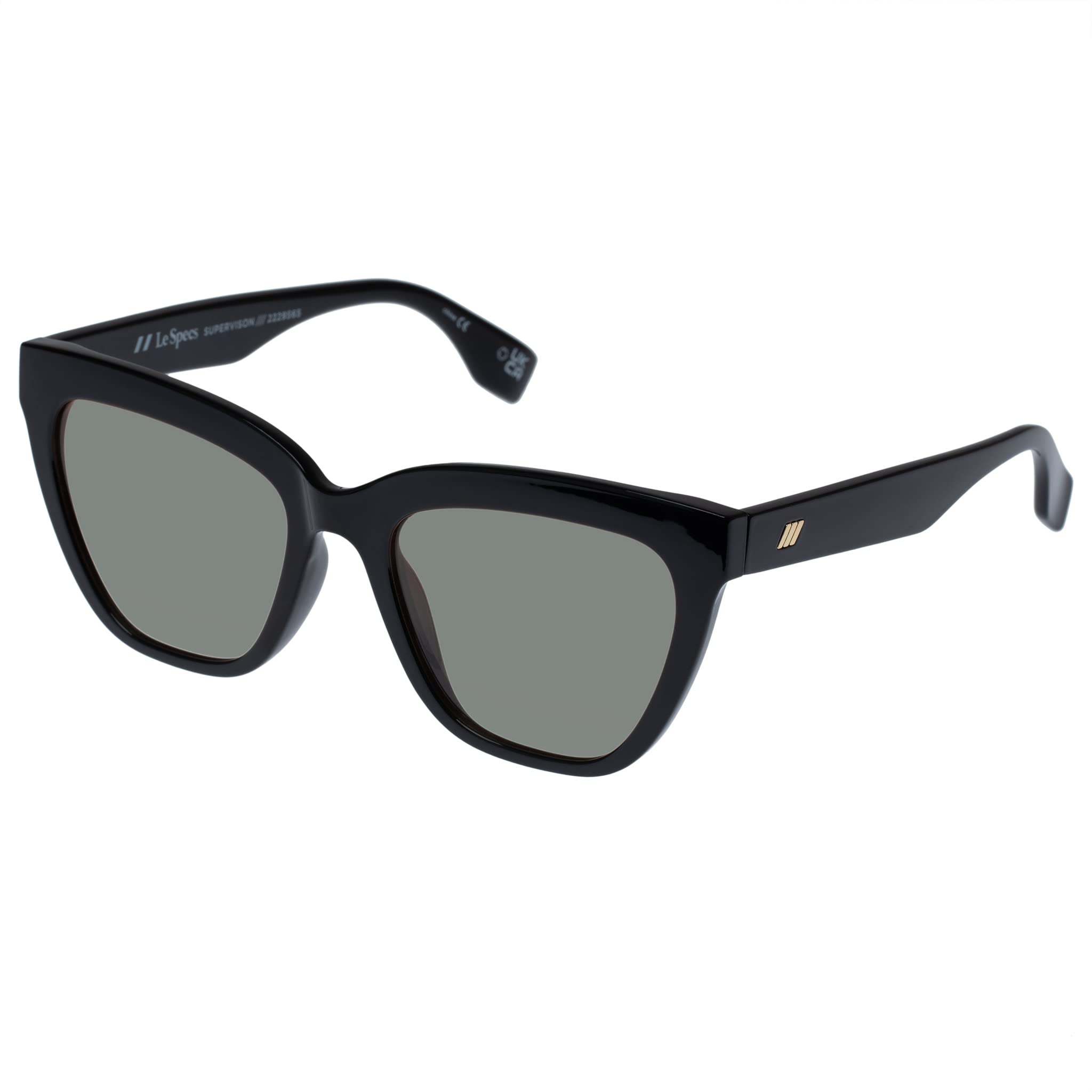 Le Specs ENTHUSIPLASTIC BLACK - Sonnenbrille für Damen CAT-EYE Rahmenform mit hohem UV-Schutz LSU2229565