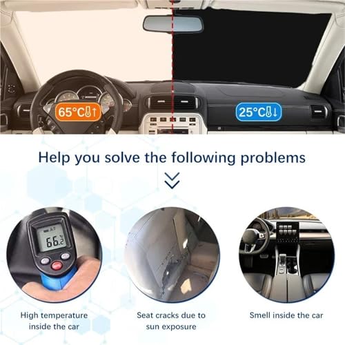 Protector parabrisas coche Hyundai Ioniq 5 cortina parasol plegable contra calor solar y rayos UV 4